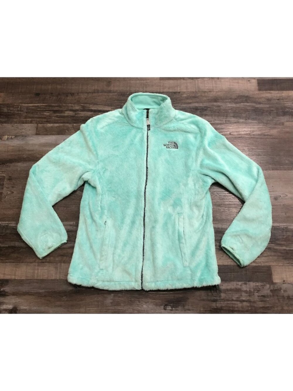 The North Face Womens Medium Osito Jacket Mint Green Full Zip